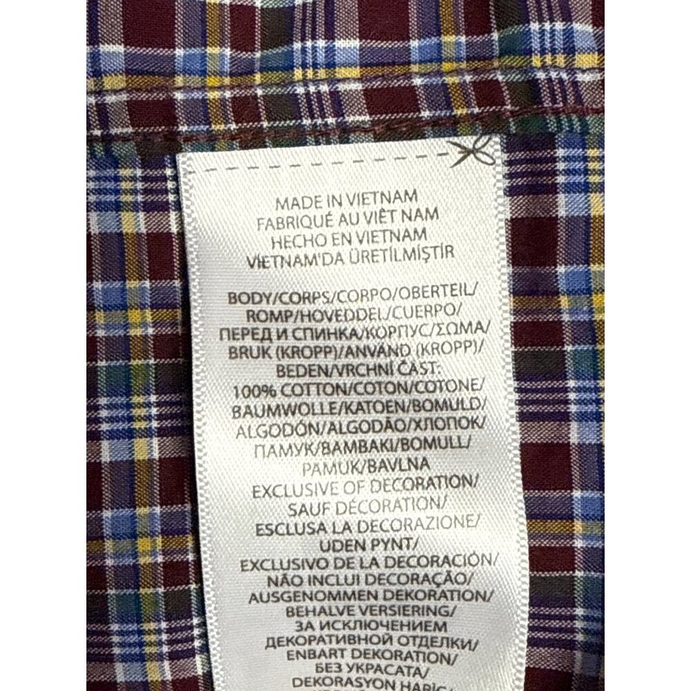 Polo Ralph Lauren Boy's Plaid Shirt XL 16/18 Blue Button Long Sleeve Preppy - Picture 8 of 8